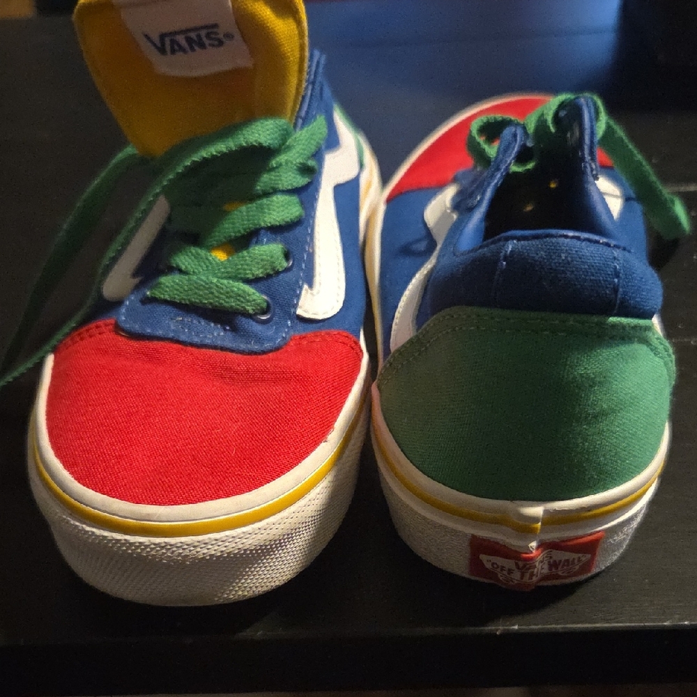 Vans Kids Multicolor Sneakers - Red, Blue, Green